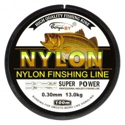 Волосінь для риболовлі, BoyaBy Spirit Nylon Super Power, 100м, перетин 0,30мм